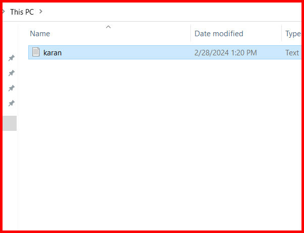 Picture showing creating a text file in the new volume in the first EC2 instance